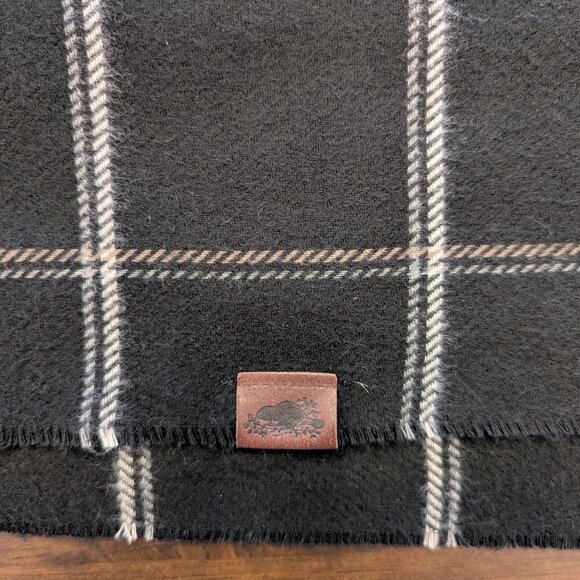 Softest Scarf Ever - Black/Tan/White Roots Minimalist Tartan - Picture 2 of 4